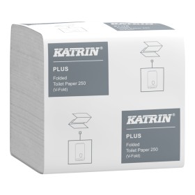 Toaletní papír skládaný KATRIN Plus 56156 2-vrstvý celulóza, 40x250 útržků, Bulk Pack