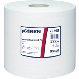 Papírové průmyslové utěrky KAREN XXL 72795 2-vrstvé bílé