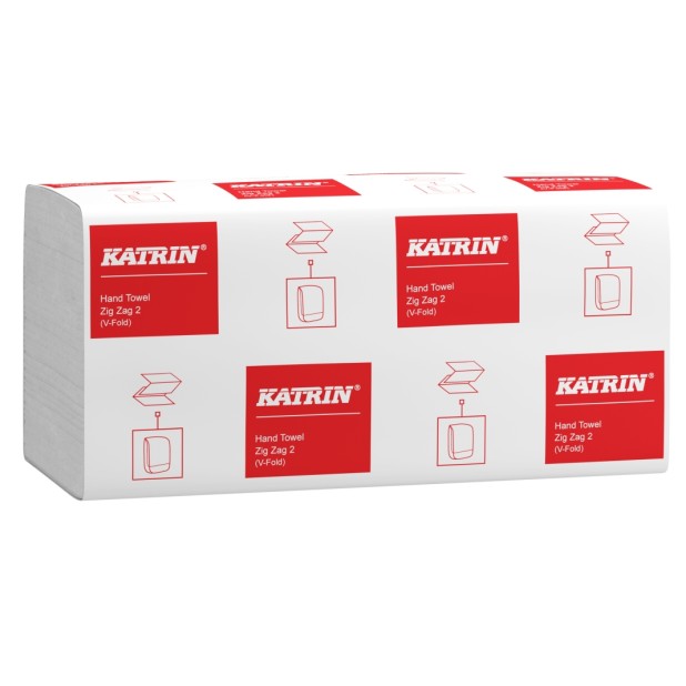 Ručníky papírové skládané KATRIN 65944 Z-Z 2-vrstvé bílé, 3000 ks