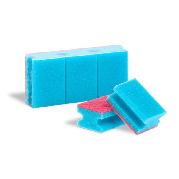 Houbičky na nádobí tvarované MODRÉ 3 ks