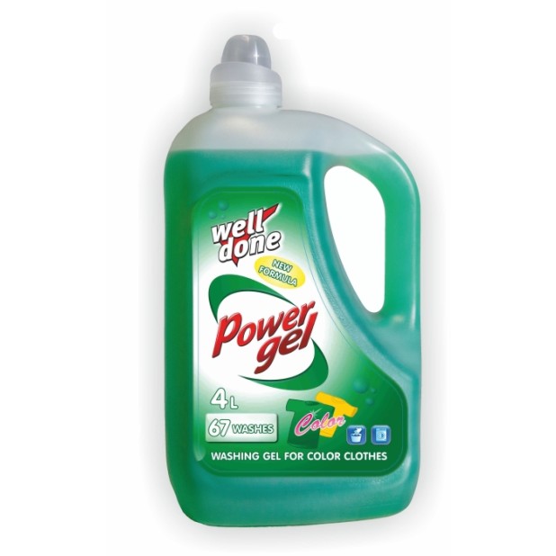 Well Done Power gel Color prací gel 67 dávek, 4 L