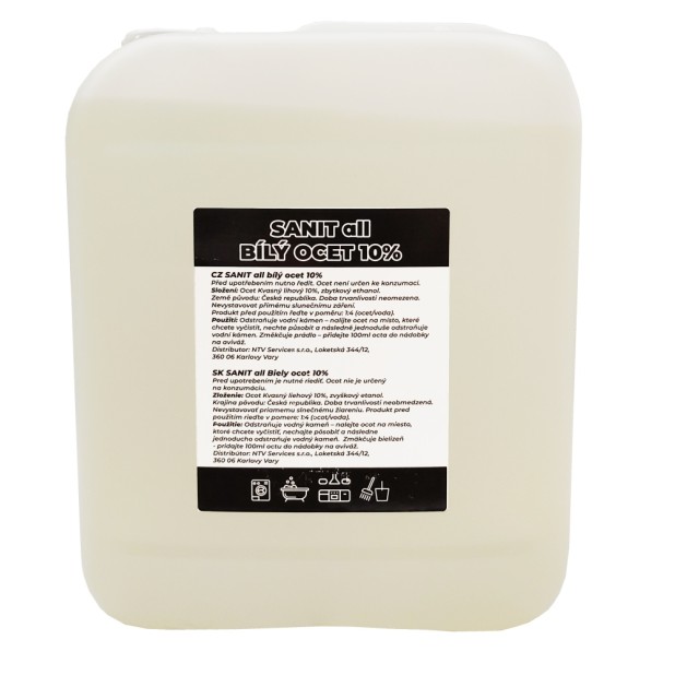 SANIT all bílý ocet 10% univerzální ekologický čistič, 10 l