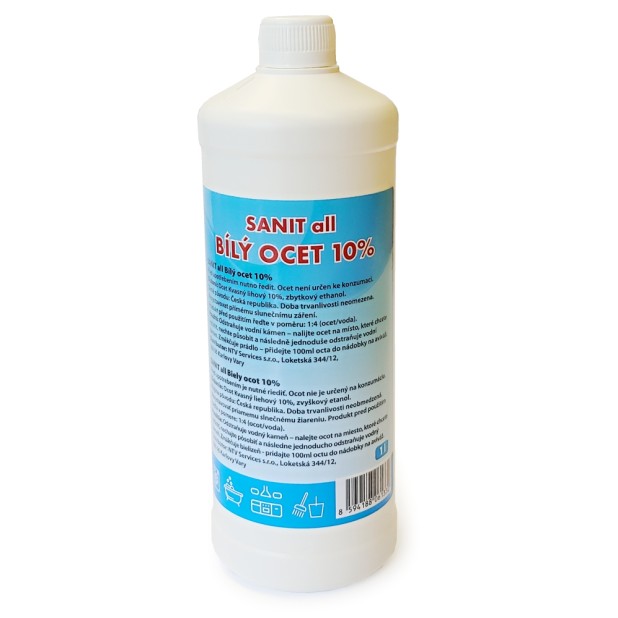SANIT all bílý ocet 10% univerzální ekologický čistič, 1 l