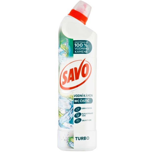 SAVO WC Turbo na vodní kámen, gelový čistič na toalety 700 ml