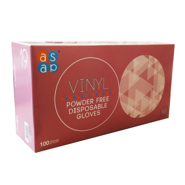 Jednorázové vinylové rukavice ASAP VINYL vel. M box 100 ks