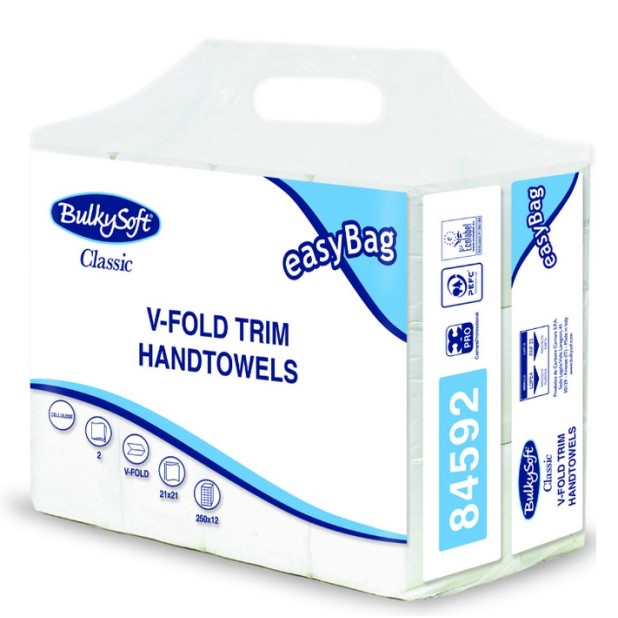 Ručníky papírové skládané BulkySoft 84592 V-FOLD 3000 ks