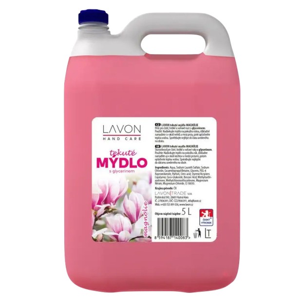 LAVON Hand Care tekuté mýdlo Magnólie 5 l