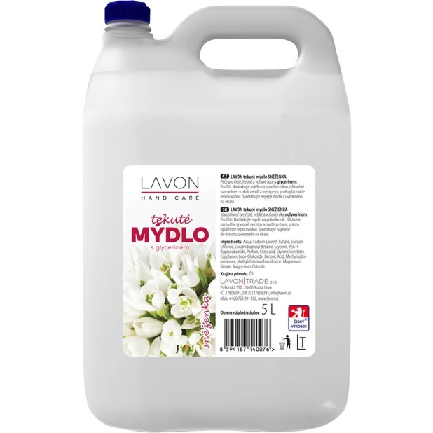LAVON Hand Care tekuté mýdlo Sněženka 5 l