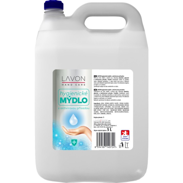 LAVON Hand Care hygienické mýdlo s antivirovou přísadou, 5 l
