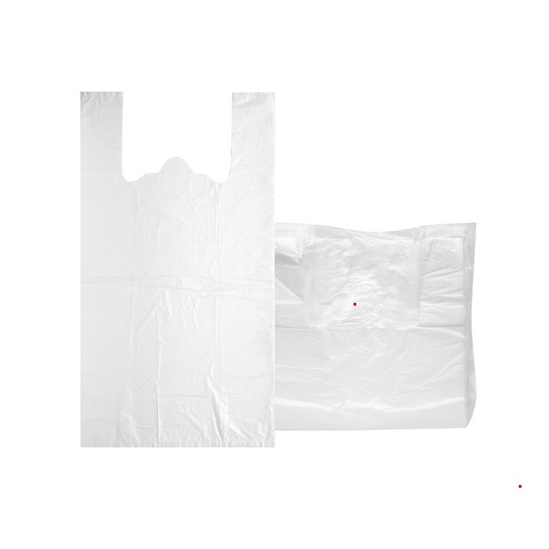 Taška HDPE 15kg (34+18x62cm) bílá 100ks/bal.