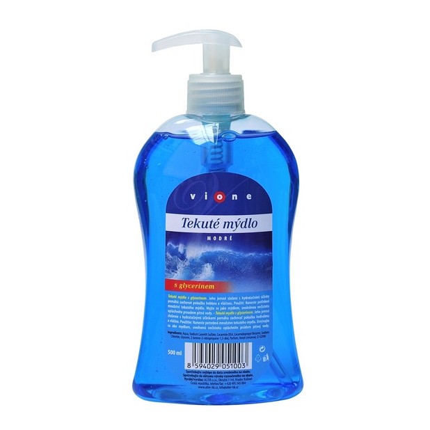 VIONE tekuté mýdlo čiré modré MOŘE 500 ml pumpička