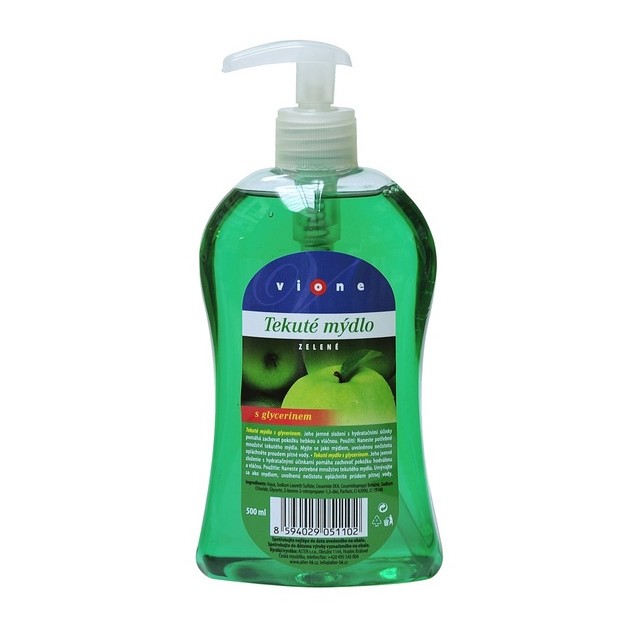 VIONE tekuté mýdlo čiré zelené JABLKO 500 ml pumpička