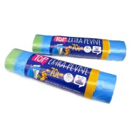 Sáčky na odpadky extra pevné zatahovací HDPE TOP 70L modré 10ks