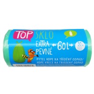 Pytel HDPE na tříděný odpad 60L, 30ks SKLO zelený