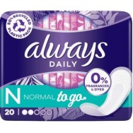 Always Daily To go Normal slipové intimní vložky 20 kusů