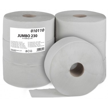 Toaletní papír JUMBO Economy 230 1-vrstvý šedý, 6 rolí