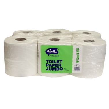 Toaletní papír JUMBO 190 Finito, 2-vrstvý bílý celulóza, 12 rolí