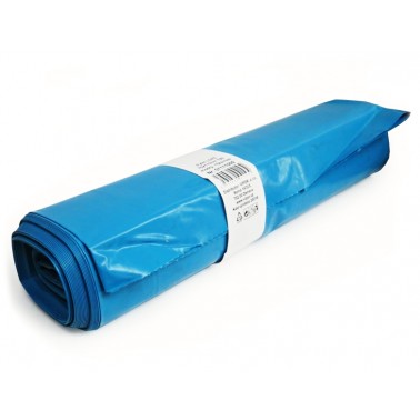 LDPE pytle na odpad rolované 120 l, 70 x 110 cm, 80 µm modré 15 ks/role