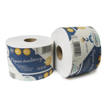 Toaletní papír Optimum COMO 2-vrstvý bílý 68m, 36 rolí