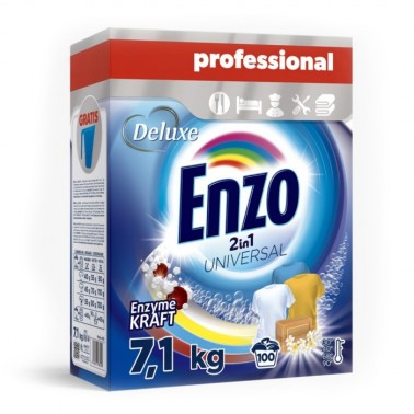 Deluxe Professional Enzo 2in1 Universal prací prášek 100 dávek, 7,1 kg