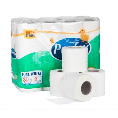 Toaletní papír PERFEX 24, 2-vrstvý bílý, 24 rolí