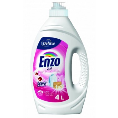 Deluxe Enzo 2in1 Sensitive prací gel 100 dávek, 4 L