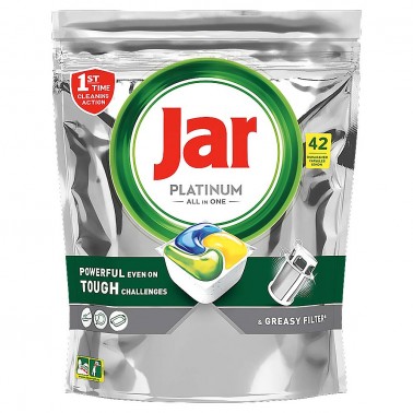 Jar Platinum All in One Yellow Lemon kapsle do myčky nádobí 42 kusů