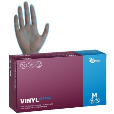 Jednorázové vinylové rukavice Espeon VINYL CLASSIC modré vel. M box 100ks