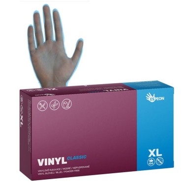 Jednorázové vinylové rukavice Espeon VINYL CLASSIC modré vel. XL box 100ks