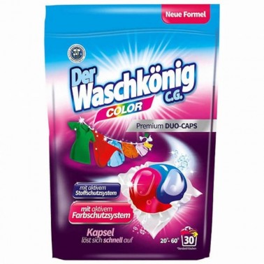 WaschKönig Premium DUO-CAPS 30 ks Color - kapsle na praní