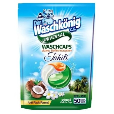 WaschKönig TRIO-CAPS Tahiti Universal - kapsle na praní 50 ks