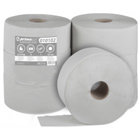 Toaletní papír JUMBO PrimaSoft 230, 1-vrstvý šedý, 6 rolí