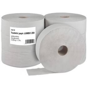 Toaletní papír JUMBO Economy 280, 1-vrstvý šedý, 6 rolí