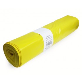 LDPE pytle na odpad rolované 120 l, 70 x 110 cm, 80 µm žluté 15 ks