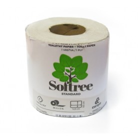 Toaletní papír Softree Standard 1-vrstvý 36 m, 64 rolí