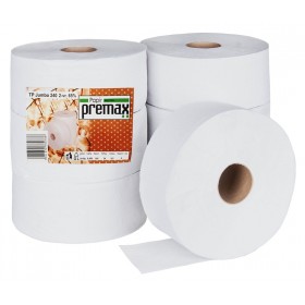 Toaletní papír JUMBO Premax 240 2-vrstvý bílý, 6 rolí