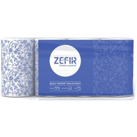 Toaletní papír ZEFIR, 2-vrstvý bílý, 8 rolí