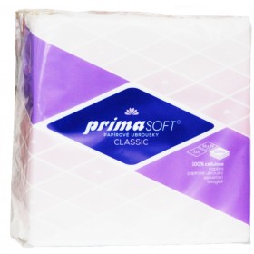 Ubrousky PrimaSoft Classic 33x33cm, 1-vrstvé bílé 100ks