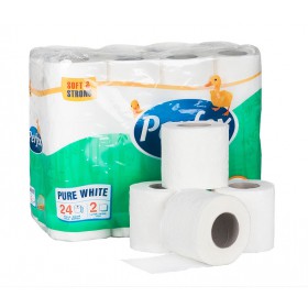 Toaletní papír PERFEX 24, 2-vrstvý bílý, 24 rolí