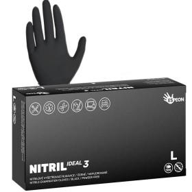 Jednorázové nitrilové rukavice Espeon NITRIL IDEAL3 černé vel. L box 100ks