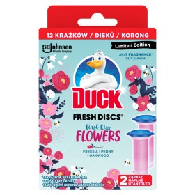 Duck Fresh Discs First Kiss Flowers WC gel pro hygienickou čistotu a svěžest toalety, 36 ml