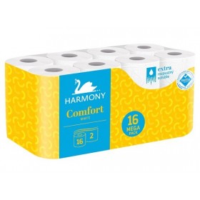 Toaletní papír Harmony Comfort White 2-vrstvý bílý, 16 rolí