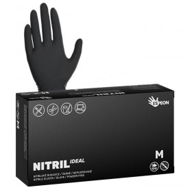Jednorázové nitrilové rukavice Espeon NITRIL IDEAL černé vel. M box 100ks