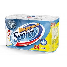 Toaletní papír Almusso Spongy 2-vrstvý, 100% celulóza, 24 rolí