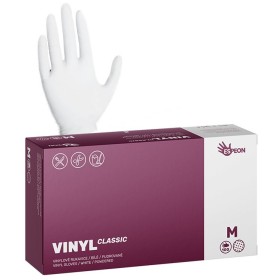 Jednorázové vinylové rukavice Espeon VINYL CLASSIC pudrované bílé vel. M box 100ks
