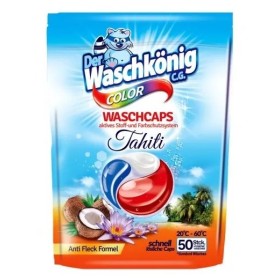 WaschKönig TRIO-CAPS Tahiti Color - kapsle na praní 50 ks